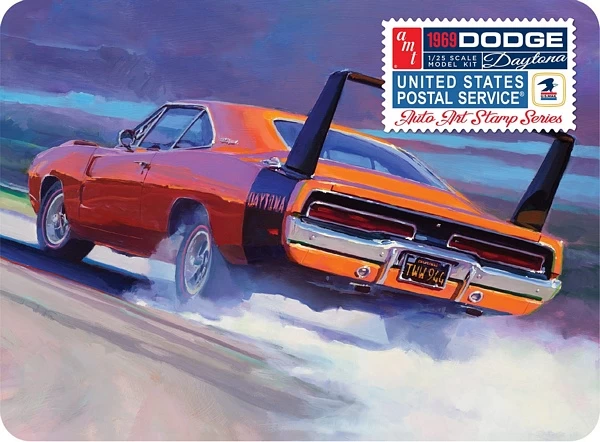 AMT 1232 1969 DODGE CHARGER DAYTONA USPS STAMP SERIES COLLECTOR TIN 1 AMT 1232 1969 DODGE CHARGER DAYTONA USPS STAMP SERIES COLLECTOR TIN